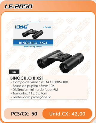 BINÓCULO 8 X21 50PÇ=42$