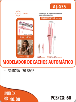 MODELADOR DE CACHOS AUTOMATICO UNID.CX: RS 40.00 PCS/CX:60