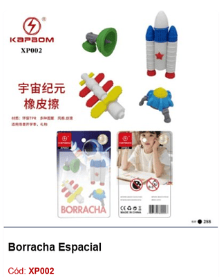 Borracha Espacial R$ 7,2 PCS/cx: 288