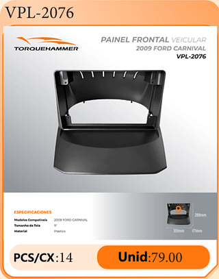 PAINEL FRONTAL VEICULAR 2009 FORD CARNIVAL PCS/CX:14 Unid:79.00