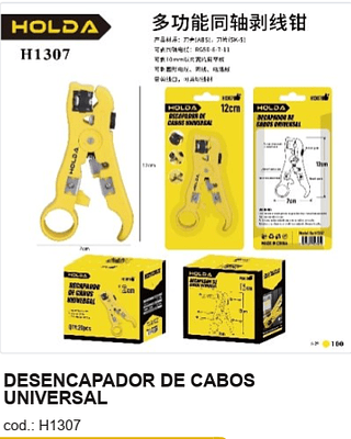 DESENCAPADOR DE CABOS UNIVERSAL R$ 10,8 PC/CX:100