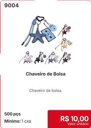 Chaveiro de Bolsa 500 pçs R$ 10.00