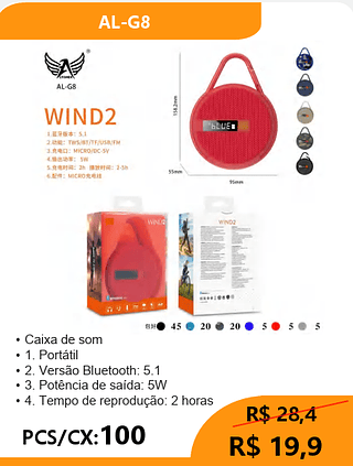 Caixa de som PCS/CX:100 R$19,9
