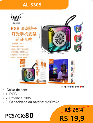 Caixa de som PCS/CX:80 R$19,9