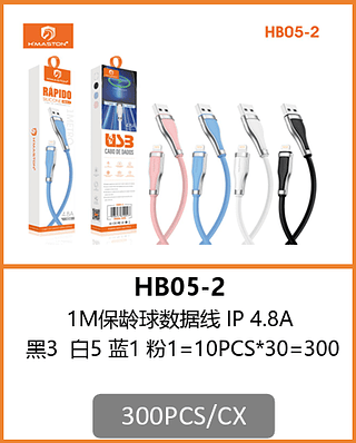 CABO LIGHTNING 1M 4.8A 300PCS/CX R$:6,14
