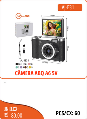 CAMERA ABQ A6 5V UNID.CX:RS 80.00 PCS/CX:60