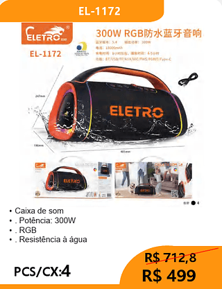 CAIXA DE SOMPCS/CX:4 R$499