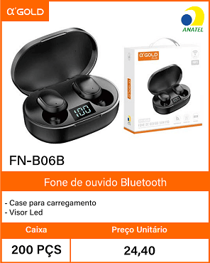 Fone de ouvido Bluetooth - Caixa 200 PCS Preco Unitario 24,40