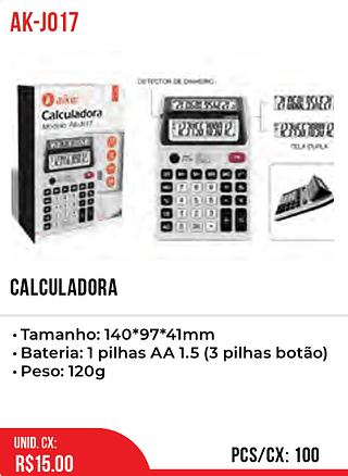 CALCULADORA 100pç=15$