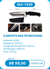 CANIVETE MULTIFUNCIONAL UNID. CX: R$ 55,00 PCS/CX: 60