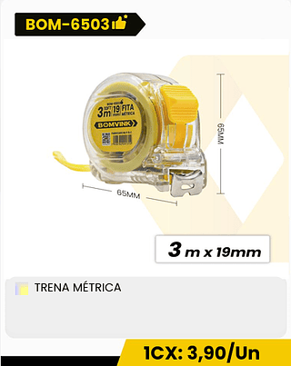 TRENA MÉTRICA CX: 120PCS 1CX: 3,90/Un