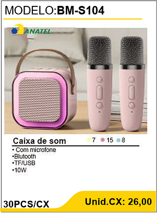 Caixa de som 30PCS/CX Unid.CX: 26,00