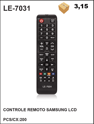 CONTROLE REMOTO SAMSUNG LCD 200pç=3,15$