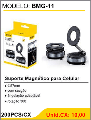 Suporte Magnético para Celular 200PCS/CX Unid.CX: 10,00