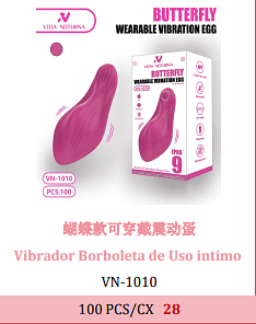 Vibrador Borboleta de Uso intimo 100 PCS/CX28