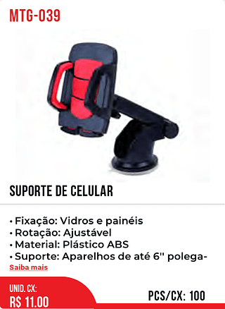 SUPORTE DE CELULAR 100pç=11$