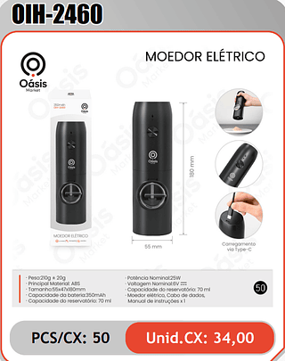 MOEDOR ELETRICO PCS/CX:50 Unid.CX: 34,00