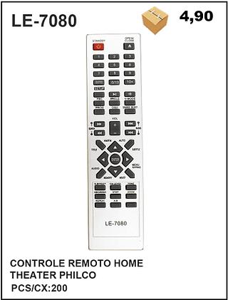 CONTROLE REMOTO HOME THEATER PHILCO 200pç=4,9$