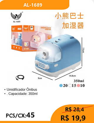 Umidificador Ônibus PCS/CX:45 R$ 19,9