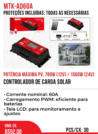 Controlador De Carga Solar 30pç52$