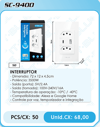 INTERRUPTOR PCS/CX: 50 Unid.CX: 68,00