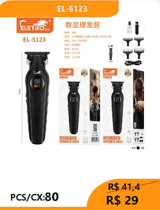 CORTADOR DE CABELO PCS/CX:80 R$29