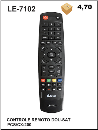 CONTROLE REMOTO DOU-SAT 200pç=4,7$
