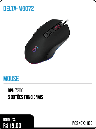 MOUSE UNID. CX: R$ 19.00 PCS/CX: 100