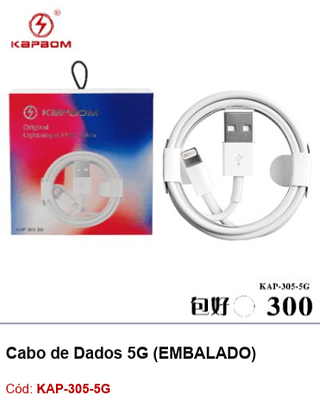 Cabo de Dados 5G R$ 2,61 PCS/cx: 300