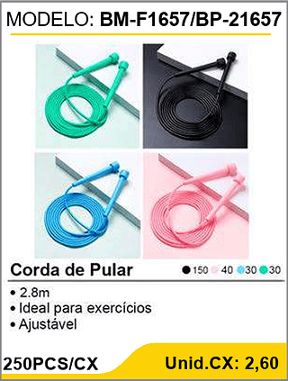 Corda de Pular 250PCS/CX Unid.CX: 2,60