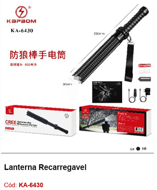 Lanterna Recarregavel R$ 44,1 PCS/CX: 50