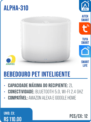BEBEDOURO PET INTELIGENTE UNID. CX: R$ 110.00 PCS/CX: 12