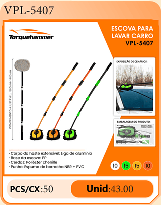 ESCOVA PARA LAVAR CARRO PCS/CX:50 Unid:43.00
