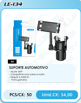 SUPORTE AUTOMOTIVO PCS/CX: 50 Unid.CX: 34,00