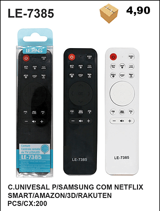C.UNIVESAL P/SAMSUNG COM NETFLIX SMART/AMAZON/3D/RAKUTEN 200PÇ=4,9$
