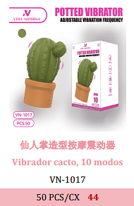 Vibrador cacto, 10 modos 50 PCS/CX 44