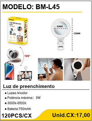 Luz de preenchimento 120PCS/CX Unid.CX:17,00