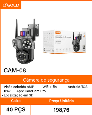 Camera de seguranca Caixa 40 PCS Preco Unitario 198,76