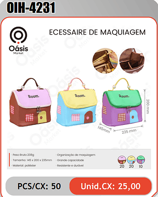 ECESSAIRE DE MAQUIAGEM PCS/CX: 50 Unid.CX: 25,00