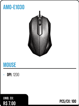 MOUSE UNID. CX: R$ 7.00 PCS/CX: 100