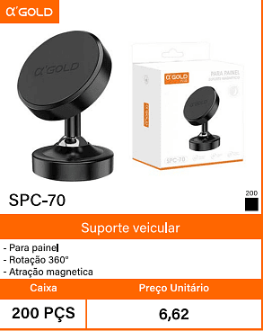 Suporte veicular - Caixa 200 PCS Preco Unitario 6,62