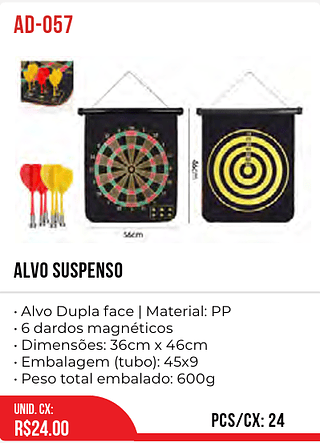ALVO SUSPENSO 24pç=24$