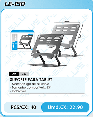 SUPORTE PARA TABLET PCS/CX: 40 Unid.CX: 22,90