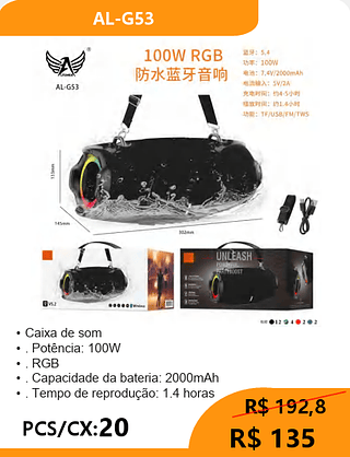 Caixa de som PCS/CX:20 R$135