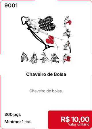 Chaveiro de Bolsa 360 pçs R$ 10.00
