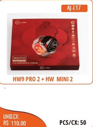 HW9 PRO 2 + HW MINI 2 UNID.CX:RS 110.00 PCS/CX:50