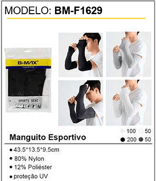 Manguito Esportivo 400Pars/CX Unid.CX:5,20
