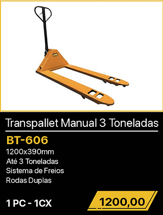 Transpallet Manual 3 Toneladas 1PC R$1200,00