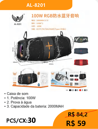Caixa de som PCS/CX:30 R$59