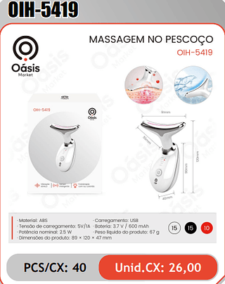 MASSAGEM NO PESCOCO PCS/CX: 40 Unid.CX: 26,00
